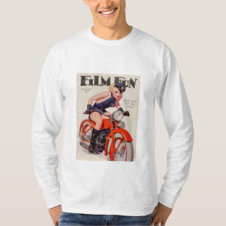 Vintage Pin Up Motorcycle Girl T Shirt