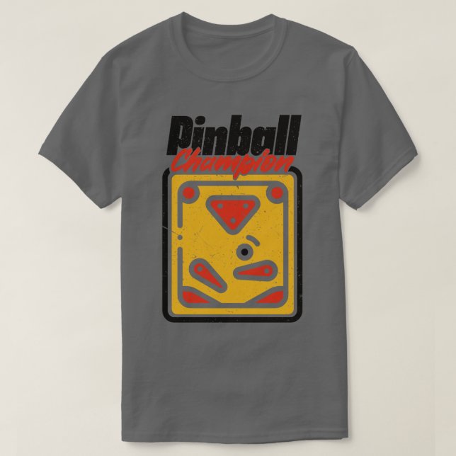 Vintage Pinball Champion T Shirt (Design framsida)