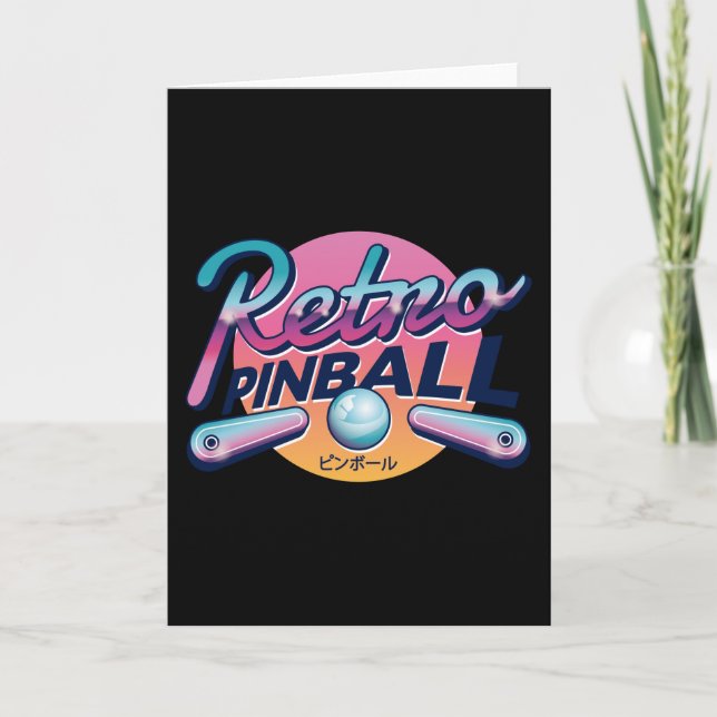 Vintage PINBALL Kort (Framsida)