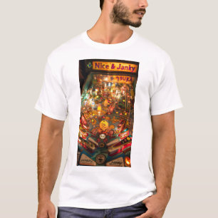 Vintage Pinball Maskin Design T-shirt