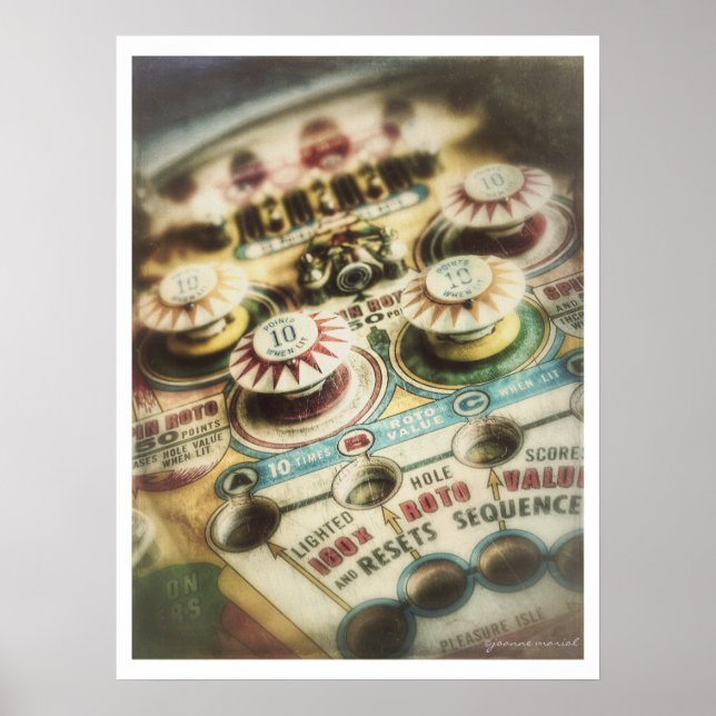 Vintage Pinball Maskin Poster (Framsidan)