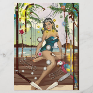 Vintage Pinball Maskin-spel Inbjudningar
