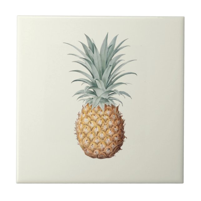 Vintage Pineapple Cream Kakelplatta (Framsidan)