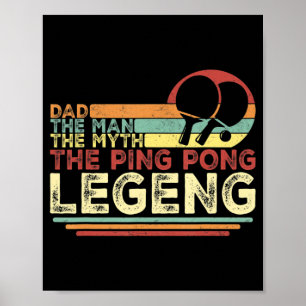 Vintage Ping Pong Pappa Ping Pong spelar fathe Fat Poster