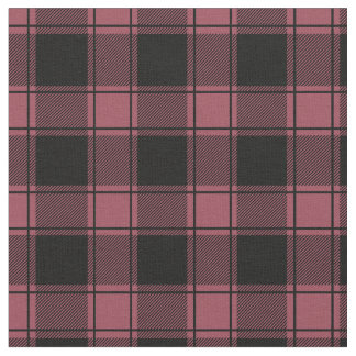 Vintage Pink & Black Buffalo Plaid Tyg