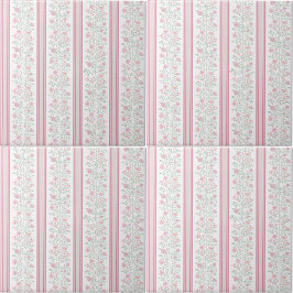 Vintage Pink Floral Coquette Nursery Kakelplatta