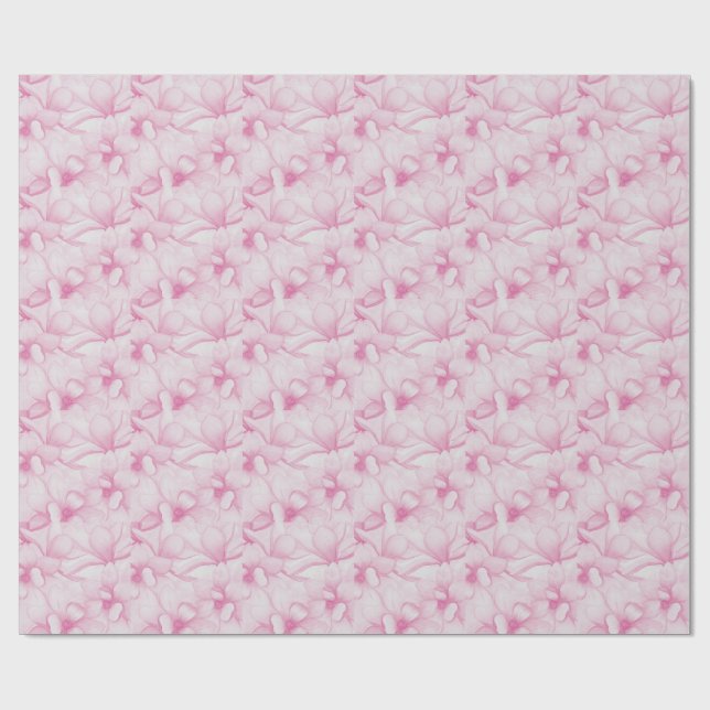Vintage pink flowers print presentpapper (Platt)