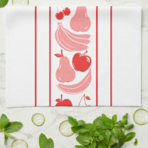 Vintage Pink Kitchen Fruit Stripe Grandmacore