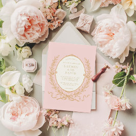 Vintage Pink Paris Glam Invitation Inbjudningar