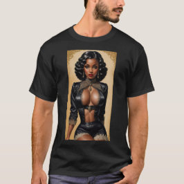 Vintage Pinup Black Girl T Shirt