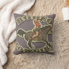 Vintage Pinup Cowgirl Rodeo Cowgirl Dekorativ kudd Kudde