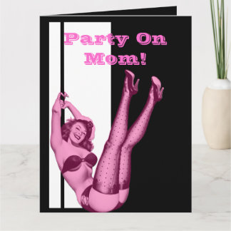 Vintage pinup flicka mors dag kort