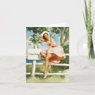 Vintage Pinup, Födelsedag Kort