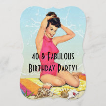 Vintage Pinup Girl and Sea Snäcka Party