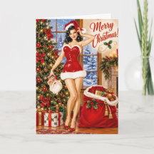 Vintage Pinup Julkort