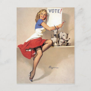 Vintage Pinup, omröstning Vykort
