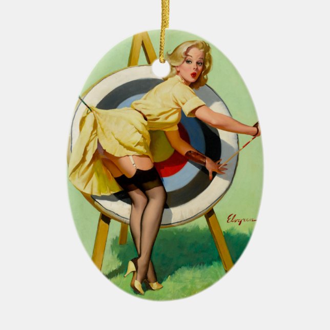 Vintage Pinup Pin Up Girl Ornament (Framsidan)