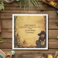 Vintage Pirat Födelsedagsfest Ahoy Matey Gamla Kar