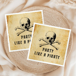 Vintage Pirat Party Skull & Bones Halloween Pappersservett
