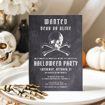 Vintage Pirat Skull & Bones Black Halloween fest