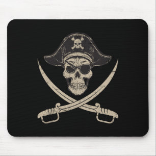 Vintage Pirat Skull och korsben förra minuten Ha Musmatta