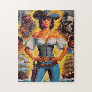 Vintage Pirat Woman Pussel