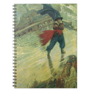 Vintage Pirate, Den flygande holländaren av Howard Anteckningsbok Med Spiral