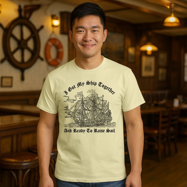 Vintage Pirate Ship T Shirt (Skapare uppladdad)