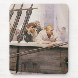 Vintage Pirater Brig Covenant in a Fog by NC Wyeth Musmatta