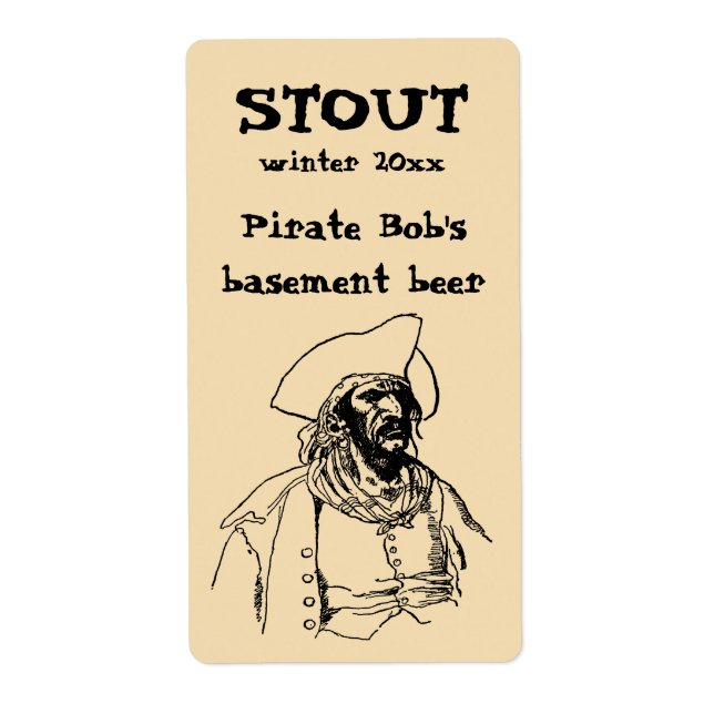 Vintage Pirater, Buccaneer Sketch av Howard Pyle Fraktsedel (Framsidan)