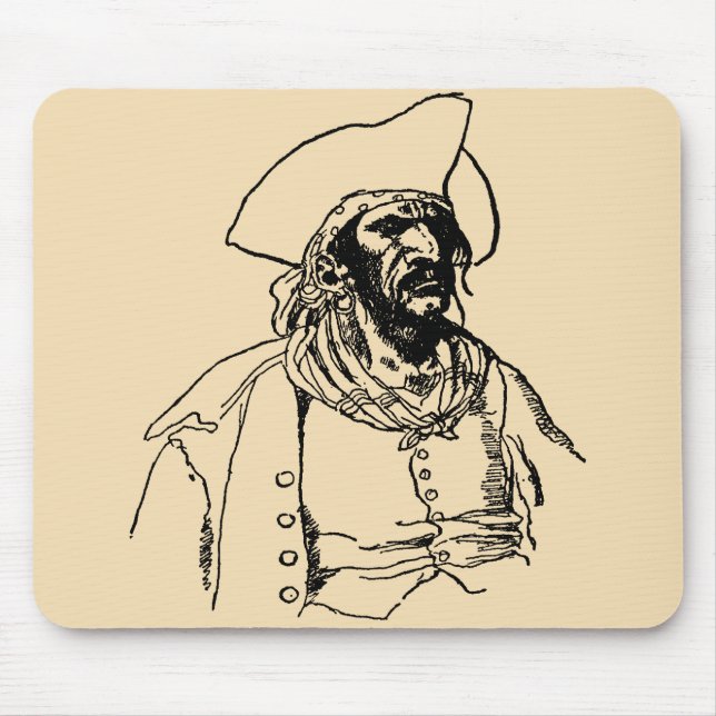 Vintage Pirater, Buccaneer Sketch av Howard Pyle Musmatta (Framsidan)