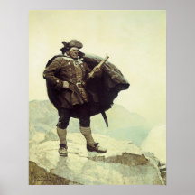 Vintage Pirater, kapten Bill Bones av NC Wyeth