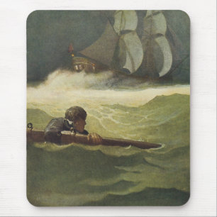 Vintage Pirater, NC Wyeth:s vrak av konventionen Musmatta