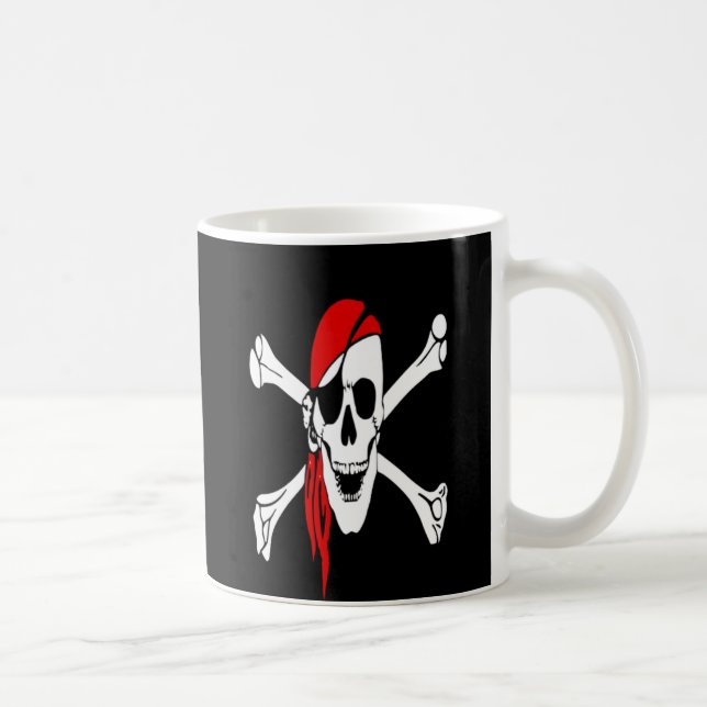 Vintage Pirater Skull och Crossbone Kaffemugg (Höger)