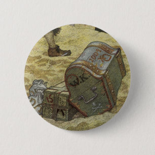 Vintage Pirater, William Kidd Burying Treasure Knapp