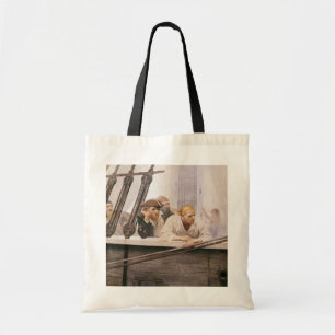 Vintage Pirates Brig Covenant i dimma av NC Wyeth Tygkasse