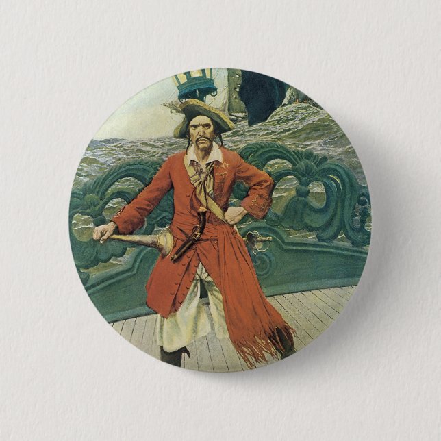 Vintage Pirates, Captain Keitt av Howard Pyle Knapp (Framsida)