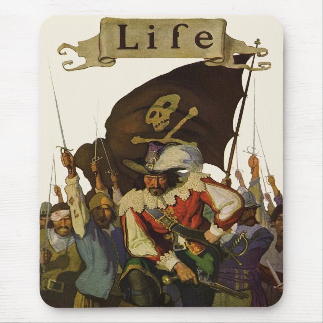 Vintage Piratliv 1921 illustration Musmatta (Framsidan)