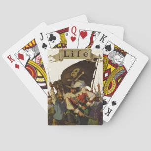 Vintage Piratliv 1921 illustration Spel Kort