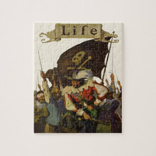 Vintage Piratliv Wyeth-illustration Pussel