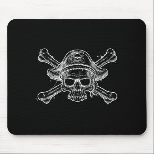 Vintage piratskalle och korsben skelett glädje musmatta
