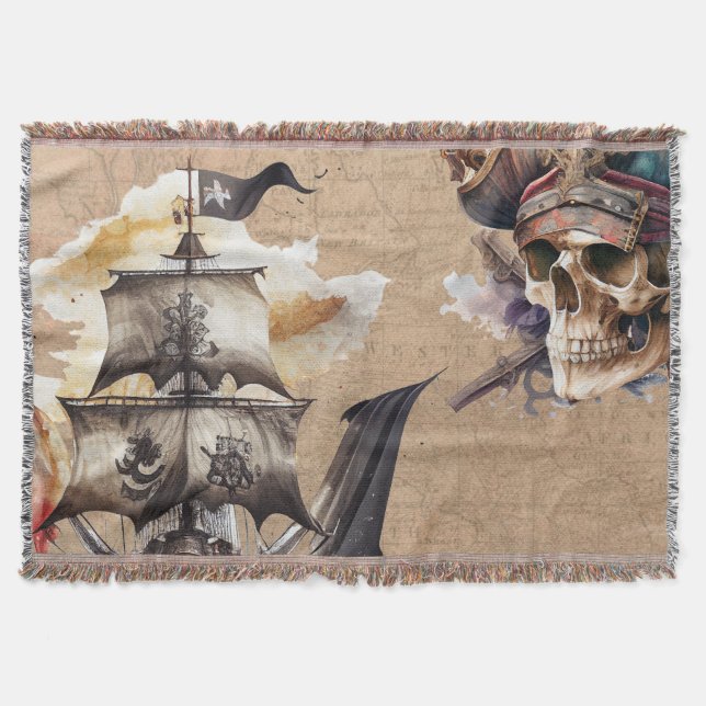 Vintage Pirattema Filt (Framsidan)