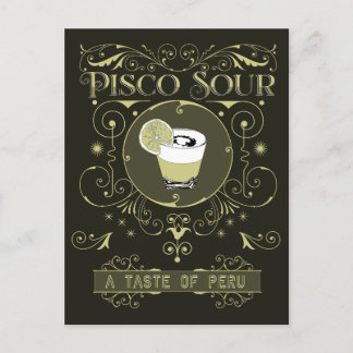 Vintage Pisco Sour Vykort