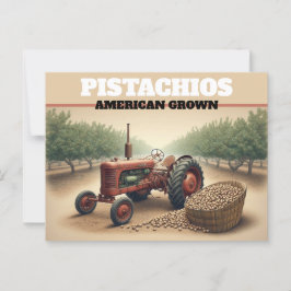 Vintage Pistachio Farming Vykort