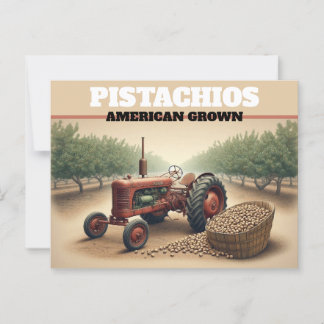 Vintage Pistachio Farming Vykort