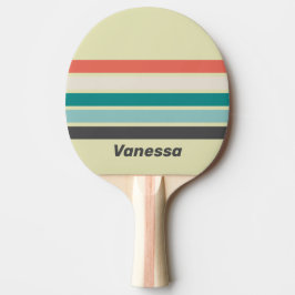 Vintage Pistage Tvärrandig med namn Pingisracket