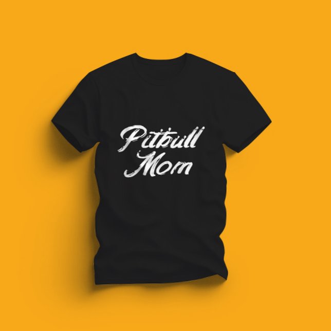 Vintage Pitbull Mom T Shirt (Skapare uppladdad)