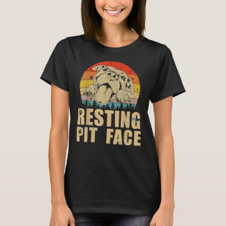 Vintage Pitbull Resting Pit Ansikte Funny Pitbull T Shirt