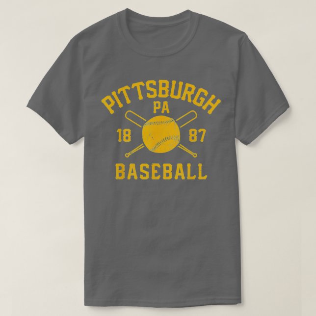 Vintage Pittsburgh Baseball Pennsylvania Pirat Re T Shirt (Design framsida)