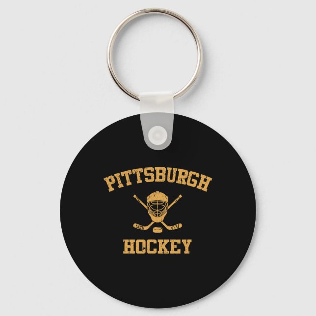 Vintage Pittsburgh Hockey  Nyckelring (Framsida)